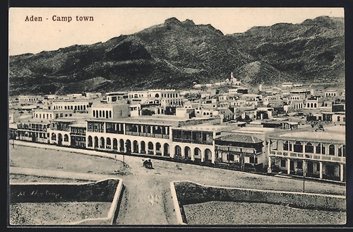 Aden camp town ansichtskarte - aden,,