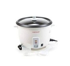 Dunlop Reiskocher elektrisch Multikocher Dampfgarer Reis Kochtopf 300W Weiß