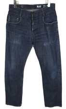 G-Star GS01 Herrenjeans W33 Slim Fit Loose Kn�pfe Denim Verblichen Whiskers
