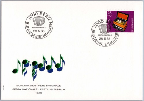 Schweiz fdc bern 1985 - schweiz,
