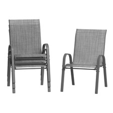 Balkonstühle 4er Gartenstühle Stapelbar Belastbar Metall Gartenstuhl Armlehnen