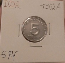 DDR 5 Pf. Pfennig 1952 A
