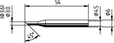 ERSA Lötspitze für Multitip C15 / Tip 260 gerad angeschrägt 3,6 mm 0162LD