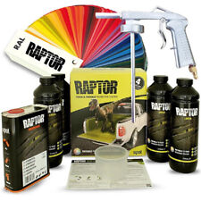 Raptor Lack Beschichtung 4er Set + UBS Pistole/tönbar, schwarz, RAL Farben/Upol