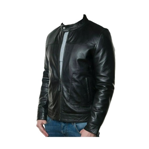 Herren schwarz lammleder leder - lammleder,
