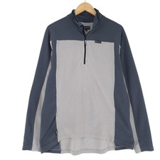 Vintage Haglofs Fleecejacke Herren Outdoor Grau 1/4 Zip Pullover Es0 Größe L