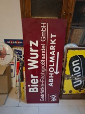 2 Stk. Reklame Schilder Werbung Bier Brauerei Bier Wurz Getränkemarkt