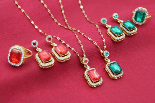 Damen schmuckset vergoldet - damen,
