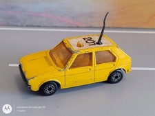 Spielzeugauto Matchbox Superfast No. 7 VW Golf ADAC 1976 gelb, mit Antenne