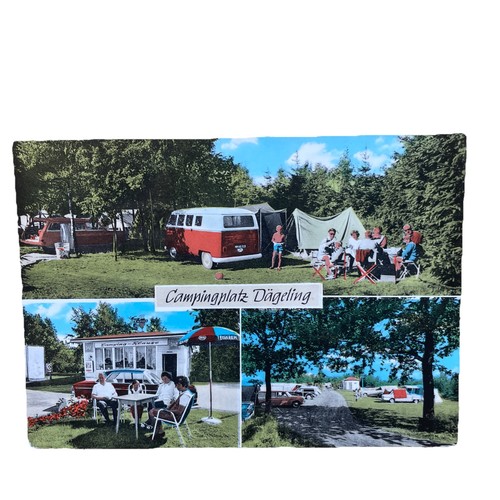 Postkarte camping dägeling - ak,