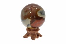  Polychrome Jaspis Kugel Ø 60 mm – Energiestein mit Ständer – Energie, Balance &