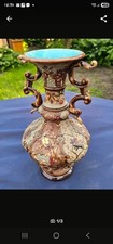 große antike Vase Majolika, Wilhelm Schiller & Sohn Historismus 1880 selten