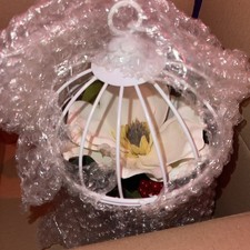 Dekokäfig Zum Aufhängen Pflanzen Deko Vogelkäfig inkl verschiedener Pflanzen 