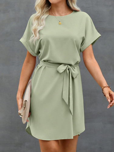 Kurzes damenkleid minzgrün - kurzes,