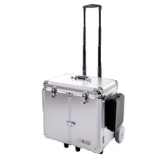 Fußpflegekoffer – Mit Steckdosen, für mobile Fußpflege Silber