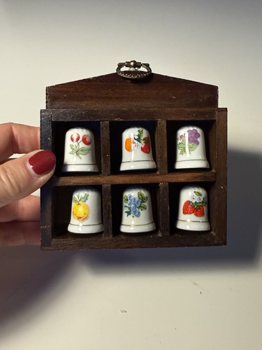 6er set porzellan fingerhut - set,