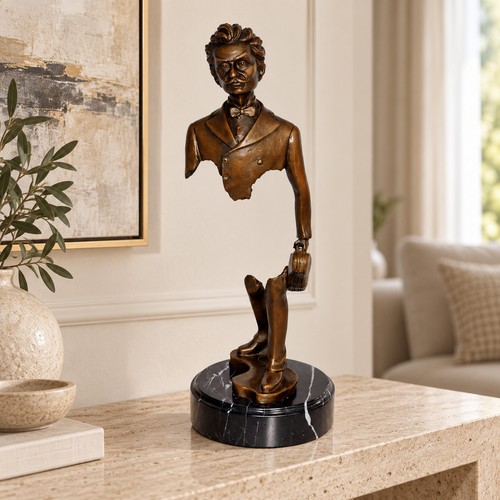 Bronze skulptur reisender mit - bronze,
