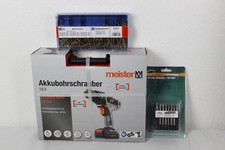 Meister Set Akkubohrschrauber 18 V, MAS18VL, 5450920+32 tlg Bitsatz+DP8500020