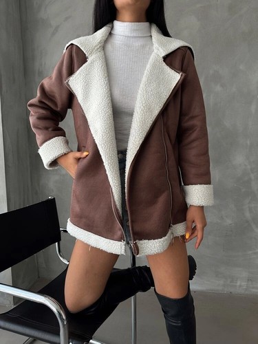 Damen jacke lederjacke mit - jacke,