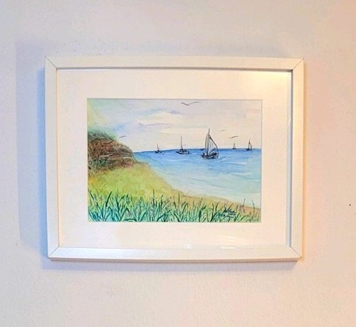 Bild aquarell meer - 42×32×4,