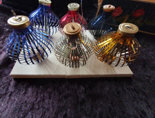 6  Fadenkugeln - DDR - Lauscha im Orginalkarton - reparaturbedürftig-Fäden  lose