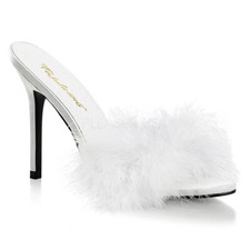 PLEASER WEISSE MARABU SLIPPER