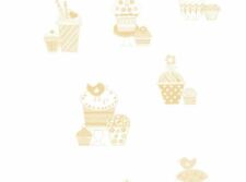 Rasch Textil Tapete Vlies Favola 303263 Beige Weiß Hellbraun stylisch Kuchen