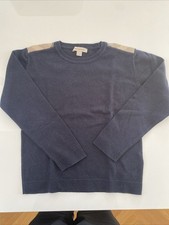 Original Burberry Kinder Pullover mit Logo Dunkelblau Gr. 8Y (128 cm)