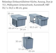 Einbaumülleimer küche Einbau-Mülleimer Mülltrennsystem Ausziehbarer Abfalleimer