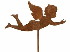 Gartenstecker im Rost Design fliegender Engel - Rostfigur Weihnachten