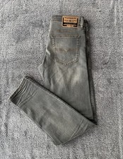 Diesel Buster Tapered Herren Jeans W32L34 Helles Schwarz Neu mit Etikett