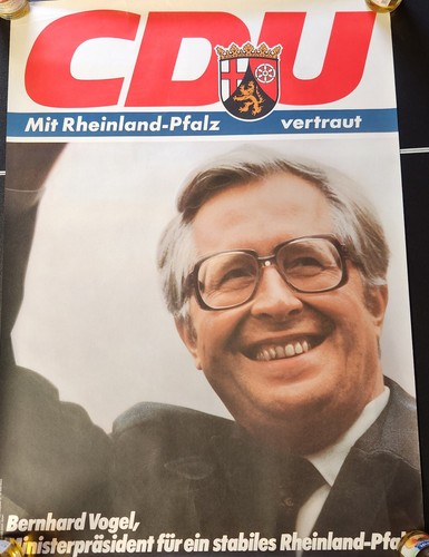 Cdu wahlplakat bernhard vogel - wahlplakat,