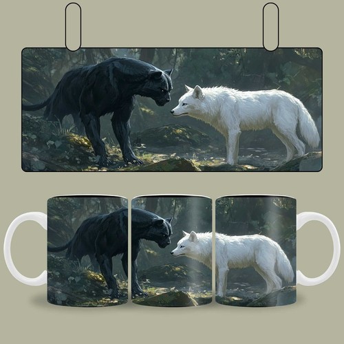 Kaffeetasse schwarzer panther - schwarzer,