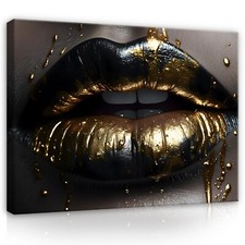 Leinwand Bilder FRAU GESICHT LIPPEN Leinwandbild Groß Wandbilder Canvas Wandbild