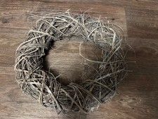 Nr. 34 Bastelzubehör Advent/ Weihnachten Naturkranz weiß gekalkt 32cm/7cm hoch