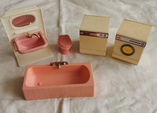 Jean W.Germany Puppenstuben Möbel Puppenhaus Badezimmer Wanne Waschmaschine 