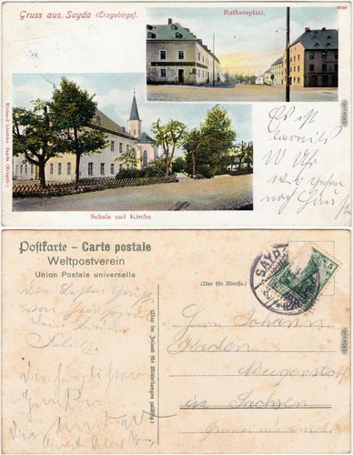 Ansichtskarte sayda bild - ansichtskarte,