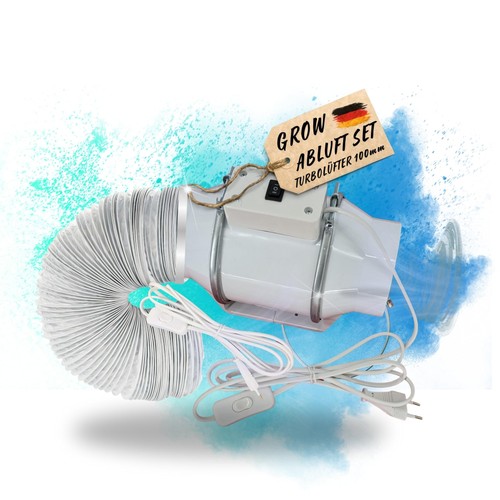 Turbo abluft set grow 100mm - turbo,