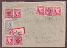 AM-POST, Mi. 8z (7), 17aA, Not-R-Neheim-Hüsten - Schierling, 22.5.46