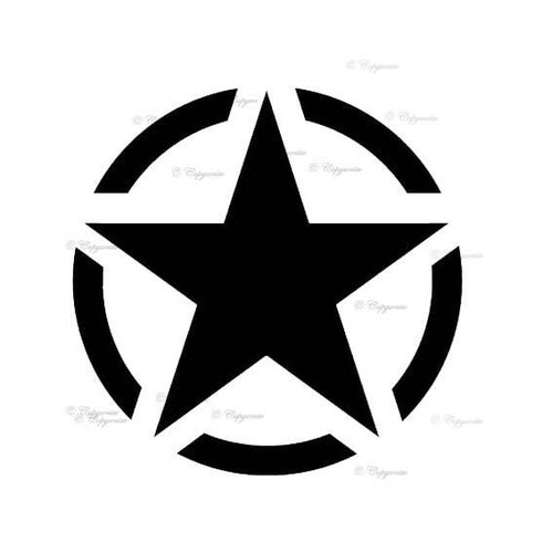 Army star vinyl aufkleber - us,