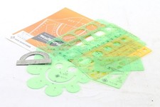 Konvolut alte Zeichen Schablone Vintage Schule Zeichnen  Basteln Retro