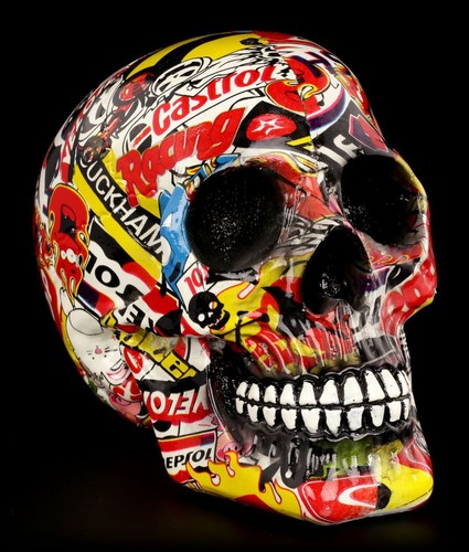 Bunter totenkopf mit - bunter,