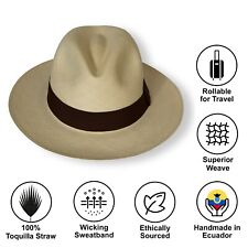 Premium Fedora Panama - handgewebt in Ecuador - Fino (extra fein) Qualität natur