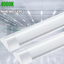 2PCS 40W 120cm LED Röhren 4000K Feuchtraumleuchte Werkstatt  Deckenleuchte Lamp