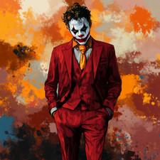 Transparent 18x18 clown in