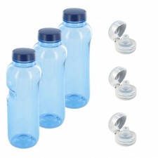 3x Kavodrink Tritan Trinkflasche 0,75 L Wasserflasche BPA frei + 3 x Flip Top
