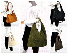 Große Plüsch Hobo Bag