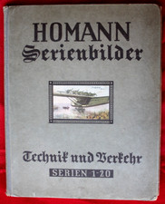 607b HOMANN Bilder Album Technik und Verkehr 1931 Eisenbahn Zeppelin Auto 176x