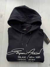 NEU Emporio Armani Herren Kapuzen Pullover Hoodie Sweatshirt Blau Gr. XXXL 3XL
