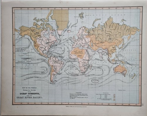 1878 antik map welt - 1878,